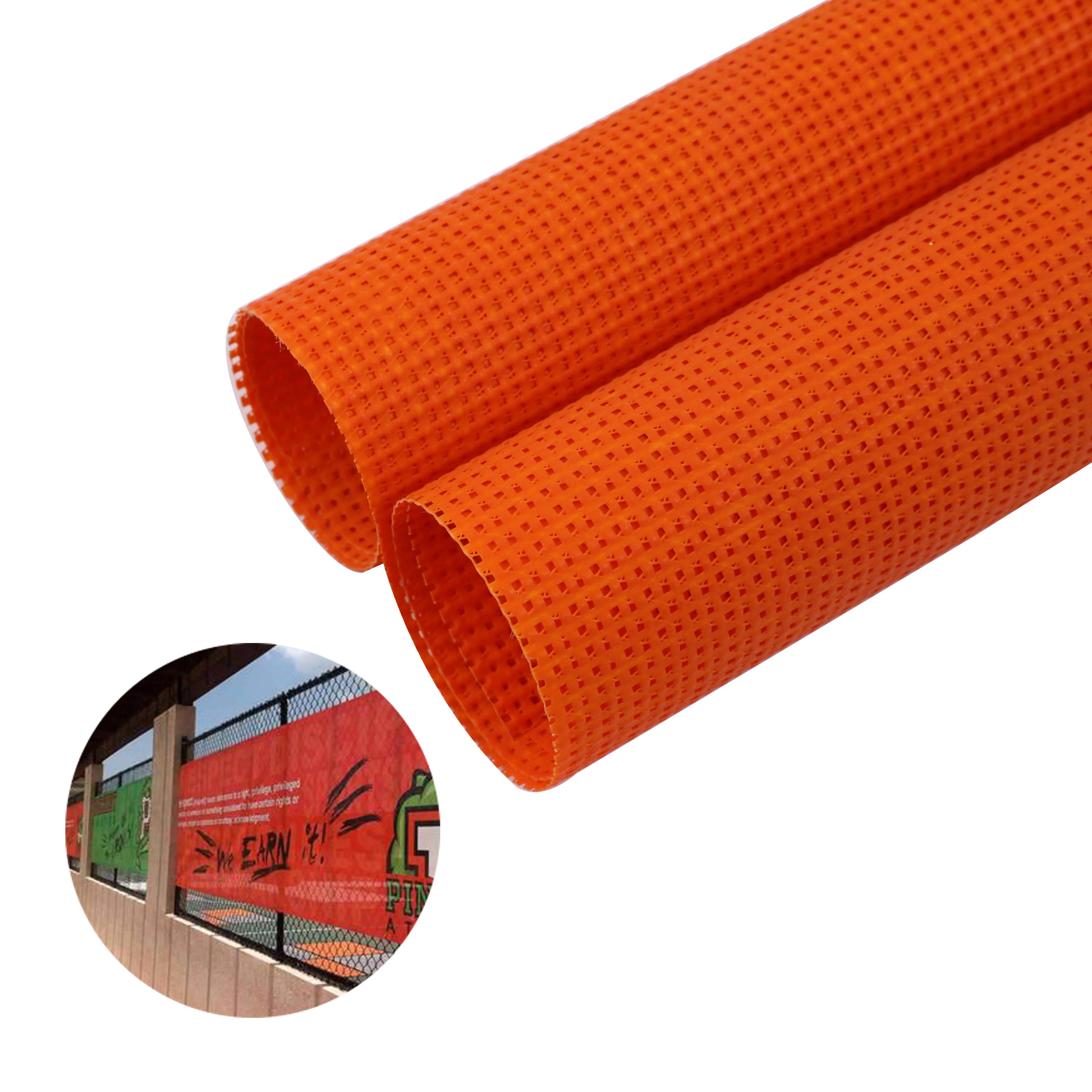 Lona Digital printed advertising fabric custom pvc mesh Fabric for flex mesh fence banner