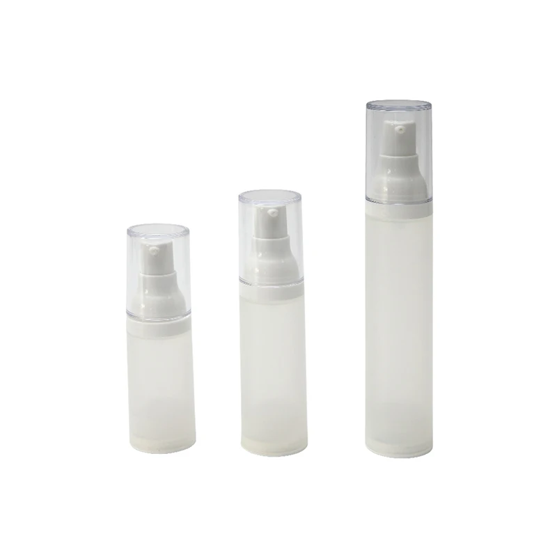 15ml 20ml 30ml 50ml pp material frosted plastic cosmetic airless pump bottle cosmetic airless bottle for skin care serum cream