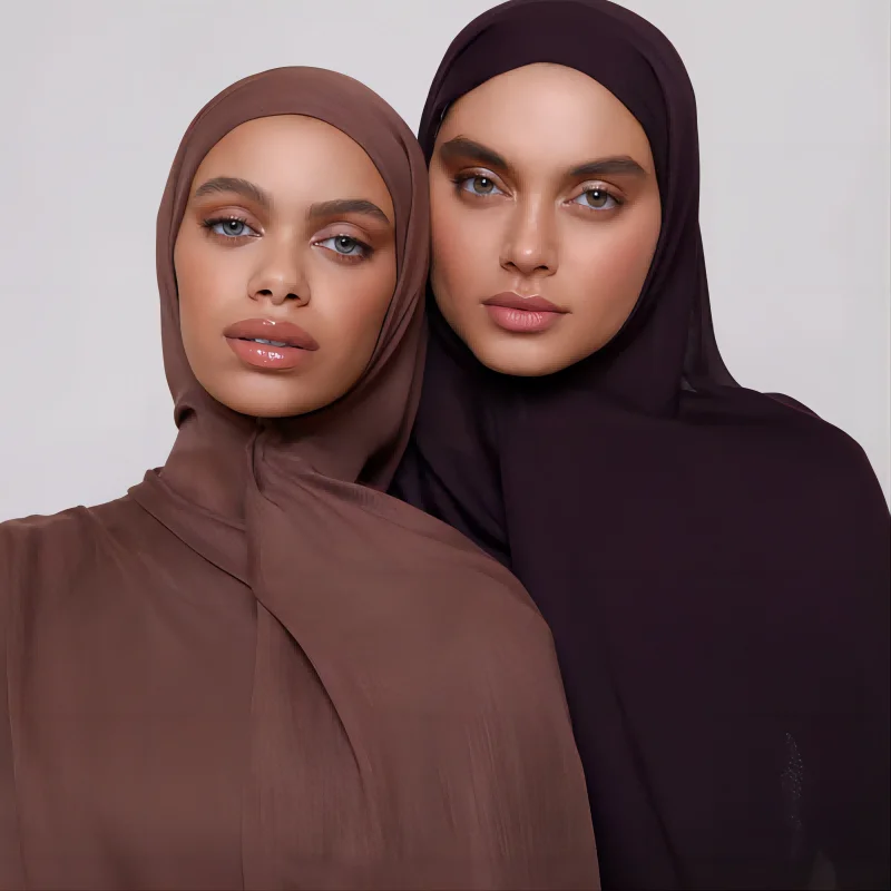2024 Factory Wholesale Soft Breathable Plain Light Weight Bamboo Modal Woven Hijab Cotton Modal Hijab for Muslim Women