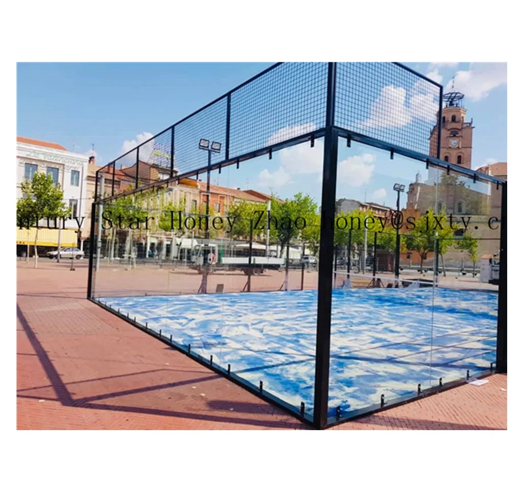 2024 Manufacturer and Wholesale Tempered Glass Panoramic Indoor Outdoor Padel Tennis Court