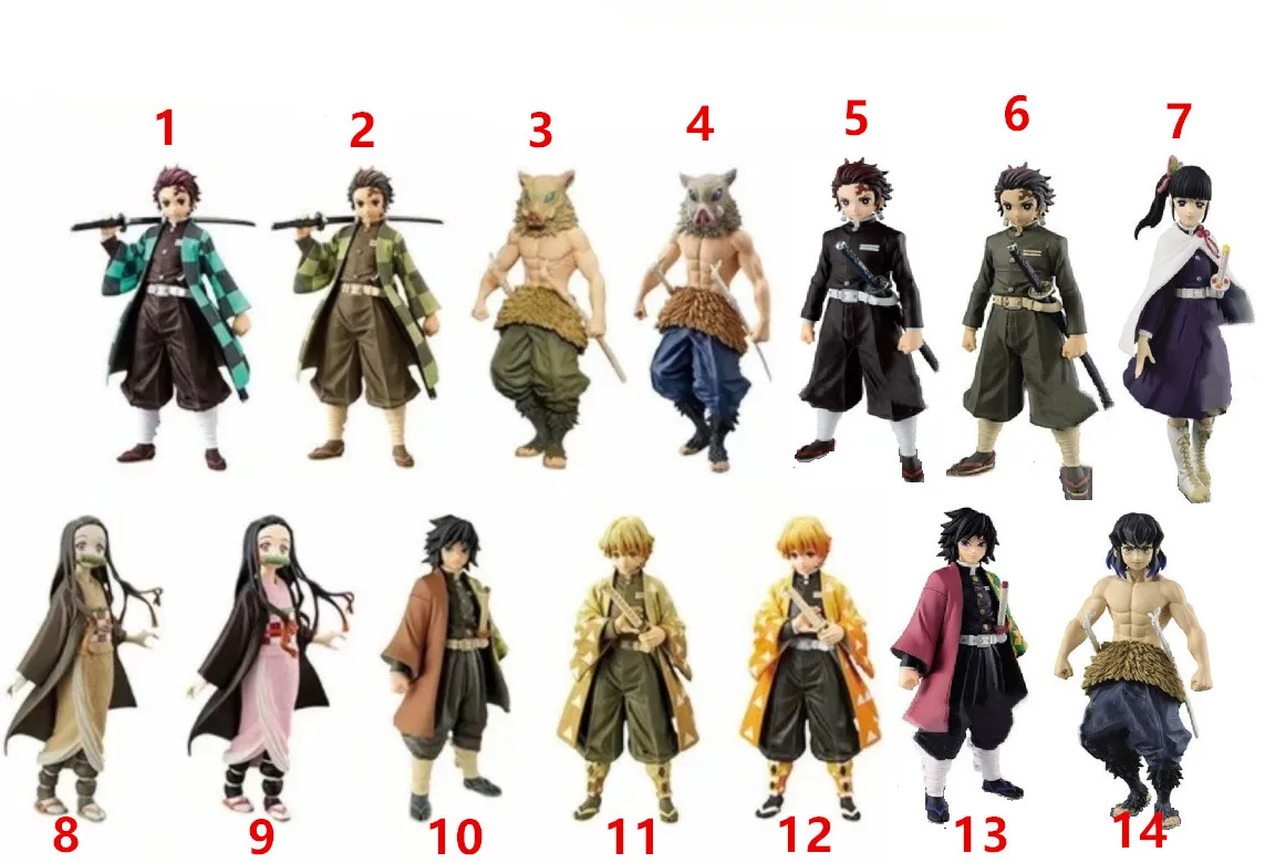  14 видов стилей демон убийца: kimetsu без Yaiba камадо tanjirou Nezuko мультфильм модель игрушки Аниме риснок