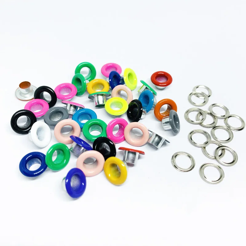 Wholesale Clothes Bags Shoes Accessories 18 colors Eyelet Ring Buckle Colorful Metal Eyelets Grommet