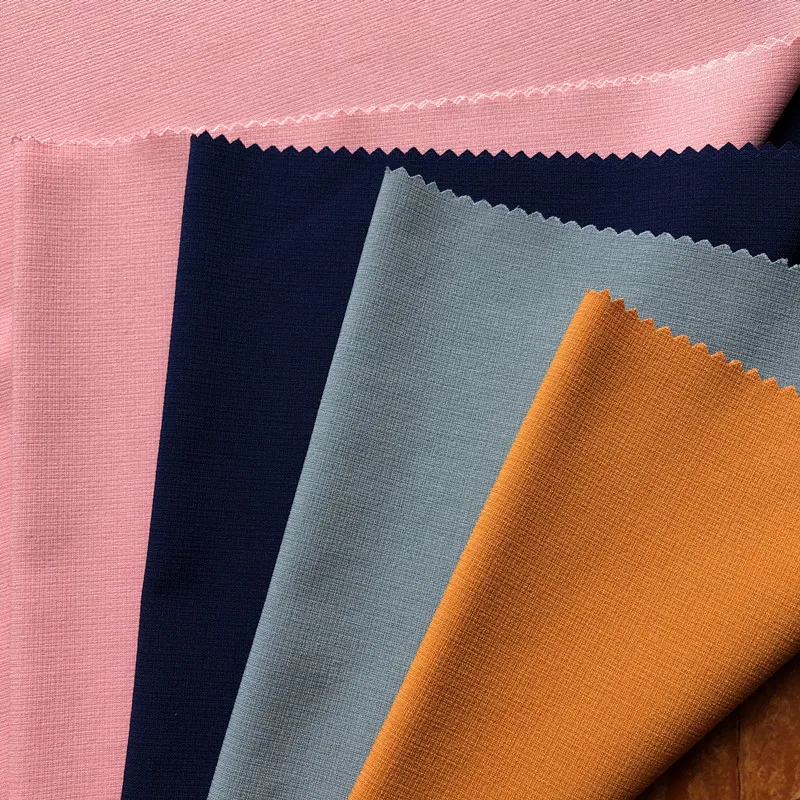 Poly spandex check suiting fabrics stretch fabric