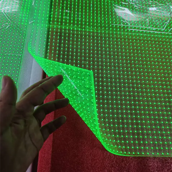 High Brightness Adhesive LED Display P6 Transparent Glass Film LED Screen Crystal LED Display