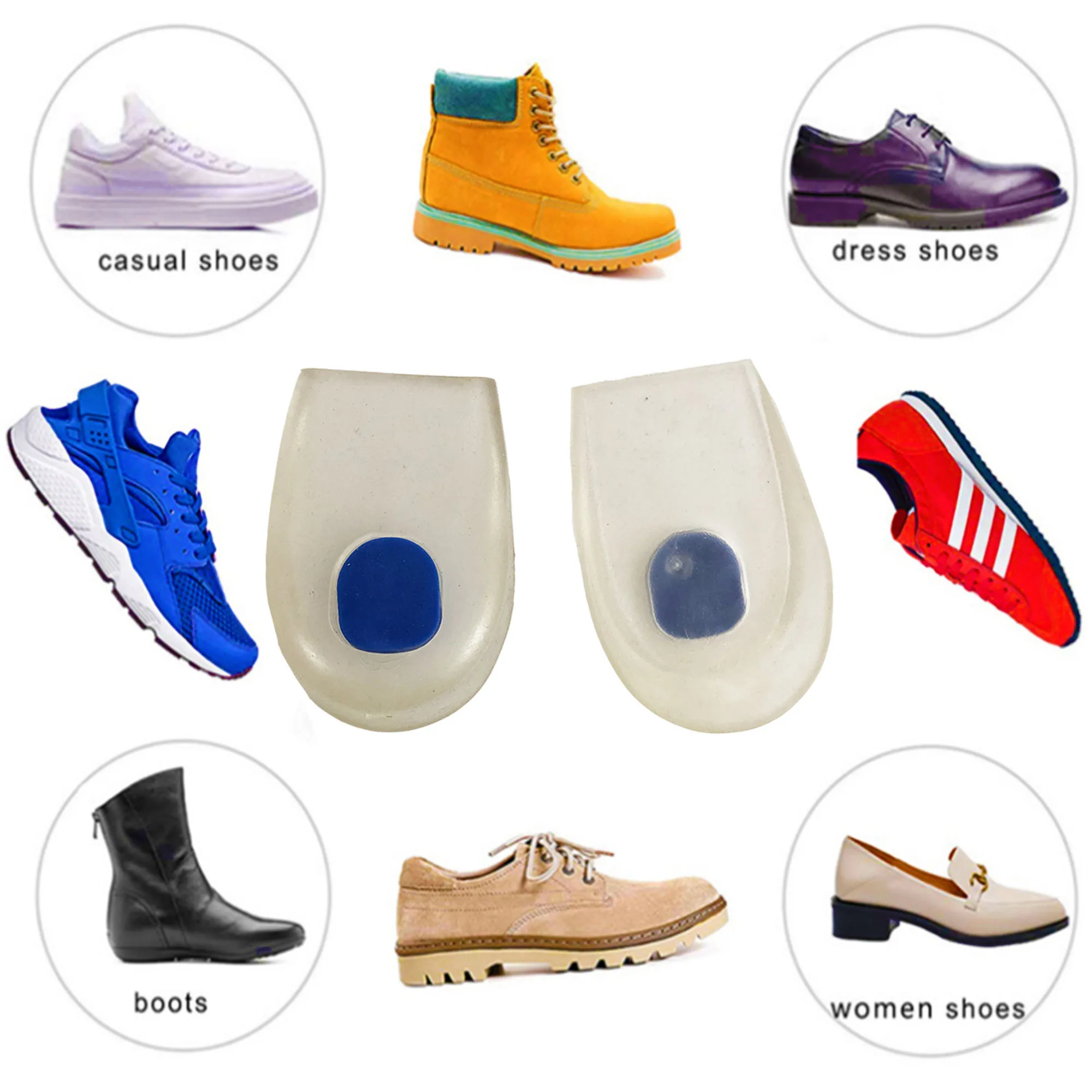 silicone sock foot care heels cushioning pads