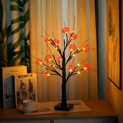 DIY Led Bonsai Tree Light Warm White LED Artificial Birch/maple leaf/Pumpkins Branch Tabletop Light for Party Festival Wedding