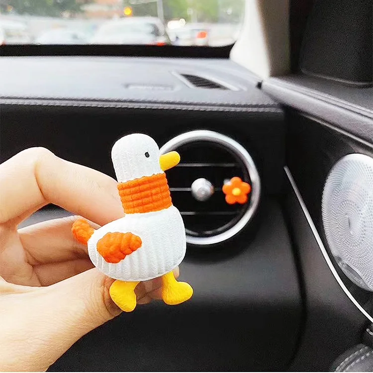 Mini Colorful Gypsum Duck Scented Plaster Car Fragrance Aroma Diffuser Air Freshenser Stone with Clip