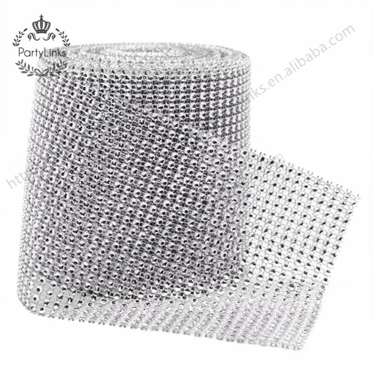 12cm*91.5cm Bling Diamond mesh Roll event unicorn party birthday Wedding DIY Decorations table Cake Wrap Crystal Ribbons tulle