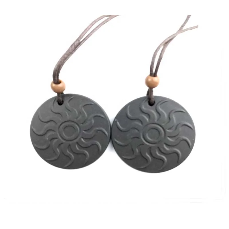 Angel Fly Man Japanese Quantum Lava Stone Pendant Black Quantum Science Energy Pendant