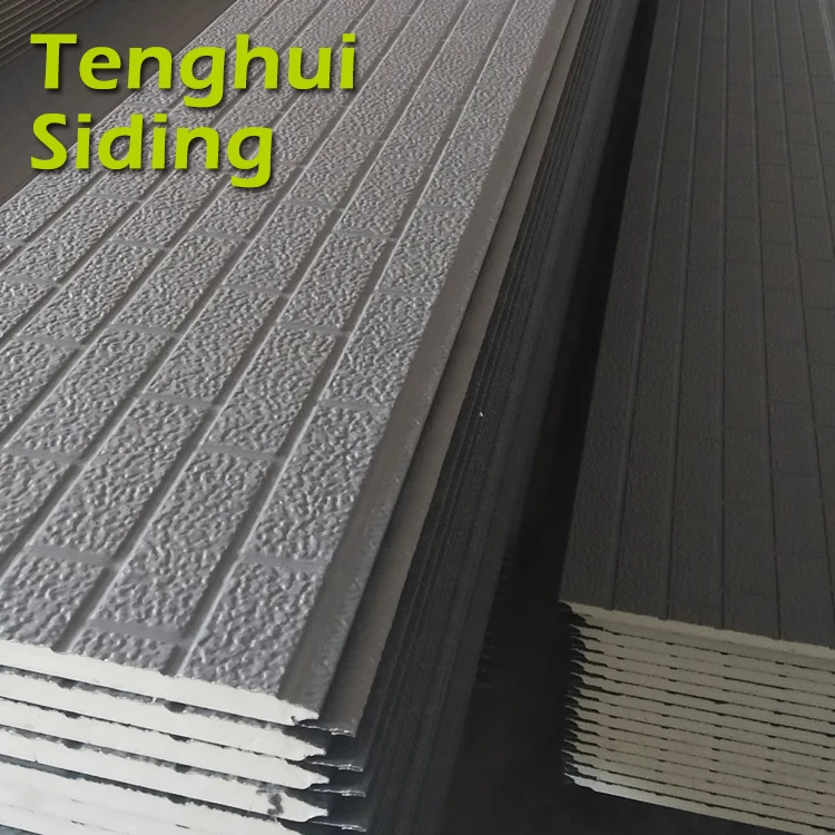 16mm Insulated Metal Prefab House Sandwich Structural Composite Exterior Metal Wall Cladding Sandwich Panel