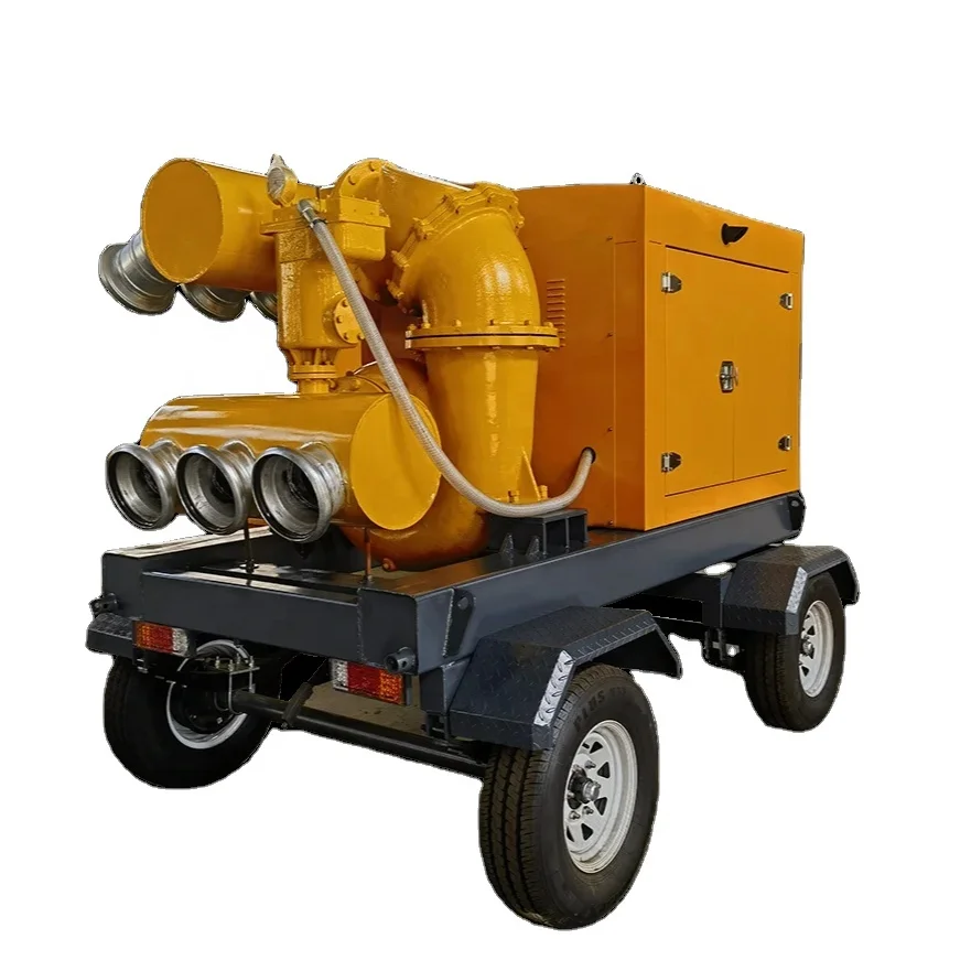 High suction air-cooled diesel engine water pump for wastewater transportation
