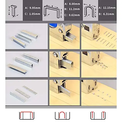 Hand Steel Brad Nail Gun, Stapler,Adjust The Firing Force with Free 200pcs Door-nails,200pcs U-nails,200pcsT-nails