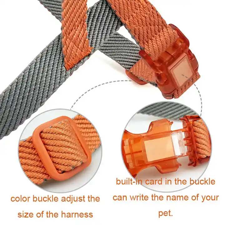 cotton collar,leash,and harness set accept custom color comfortable and soft set