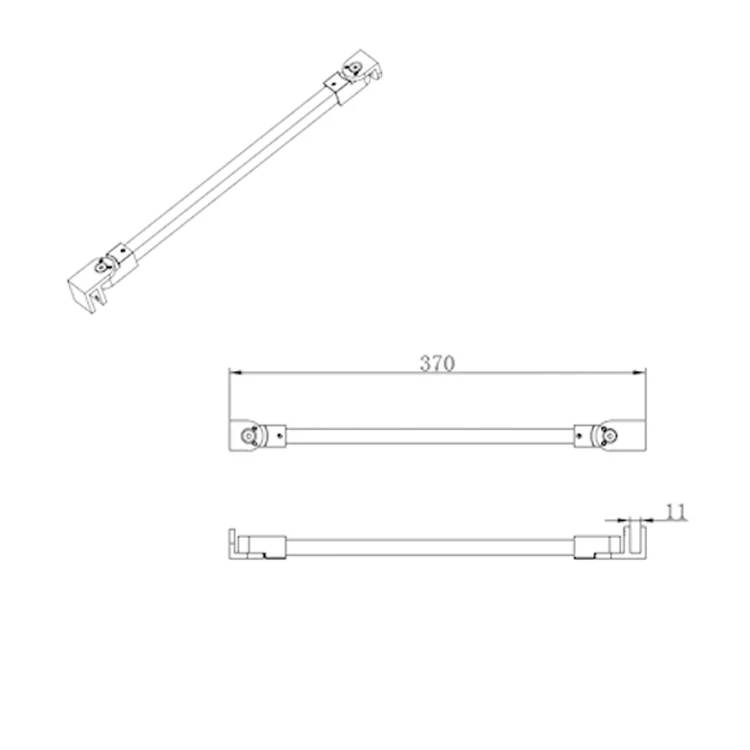 
Factory Frameless Shower Door Fixed Panel install plastic straight adjustable shower curtain rod 