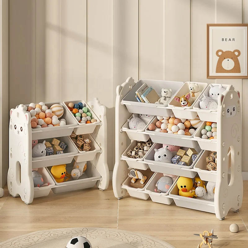Thickened Large Capacity Toys Storage Cabinet Children Organizer Plastic Toy Kitchen Cabinet For Kids
