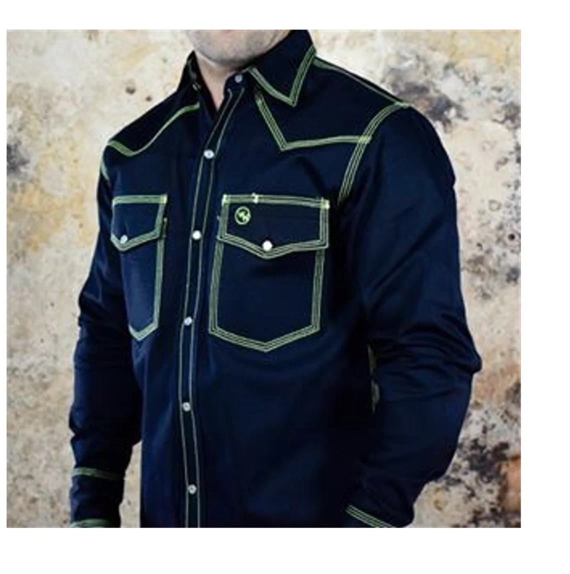 Огнестойкая джинсовая рубашка из 100% хлопка