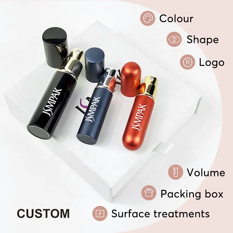 Custom Logo Luxury Refillable Travel Cosmetic Oral Spray Perfume Packaging With Small Mini Atomizer