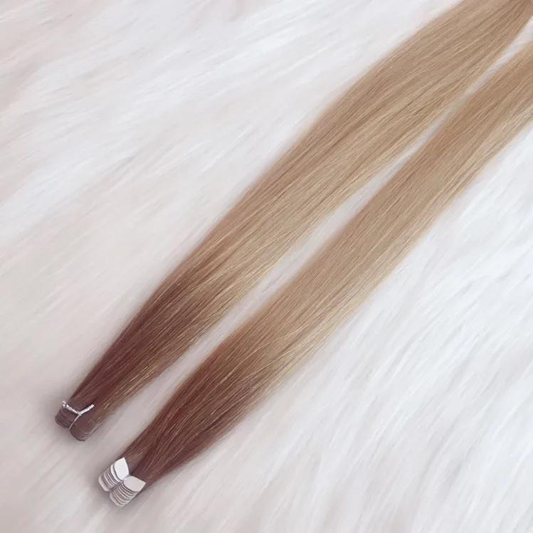 Wholesale Supply Russian Remy Mini Tape Hair Natural Mini Micro Real Human Hair Extensions Tape in hair extensions