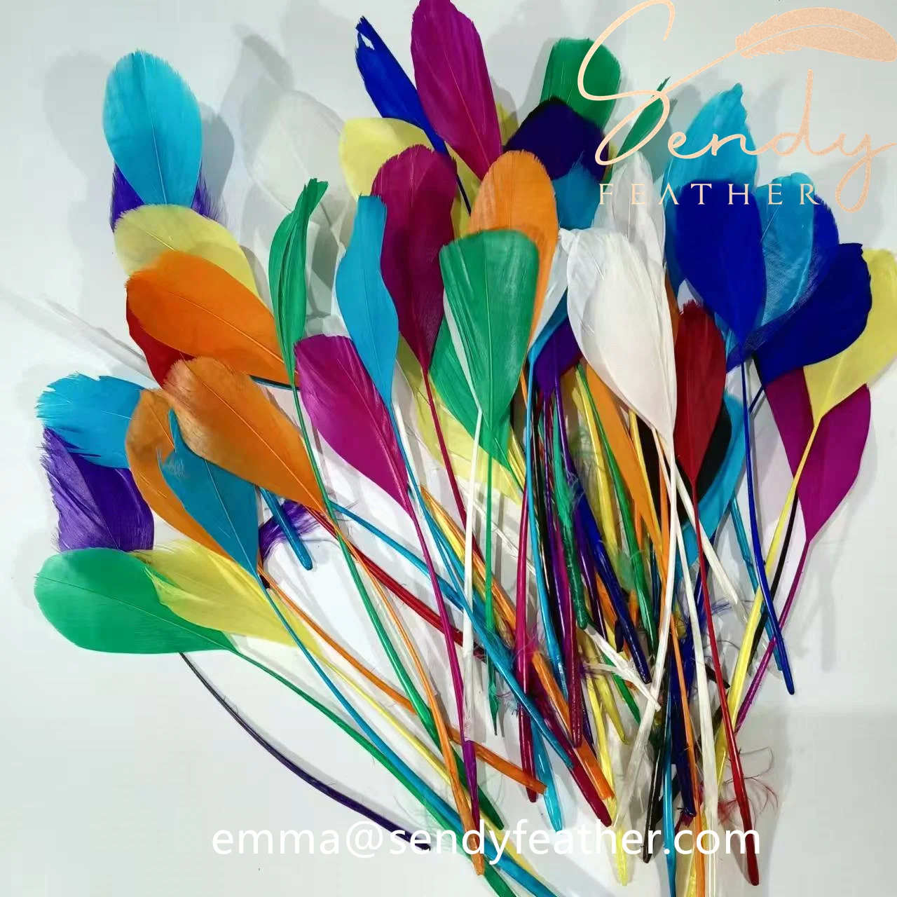 Natural feather goose 4-6' 10-15cm Dyed Stripped goose feathers for costumes hats millinery crafts decor