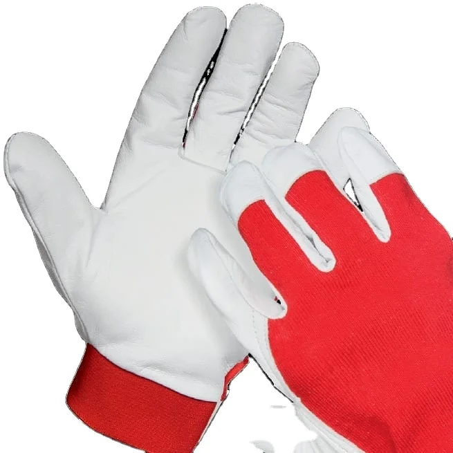 Grained Goatskin / Cowhide Leather Men Assembly Work Gloves