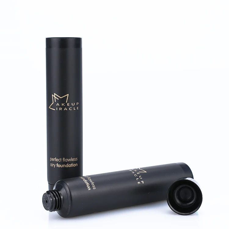 Wholesale Cosmetic Soft Plastic Tube , Free Sample Cosmetic Packing Matt Black Squeeze Tube