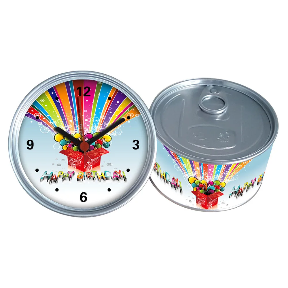 New desgin clock nestle cream can alarm clock Tin clock