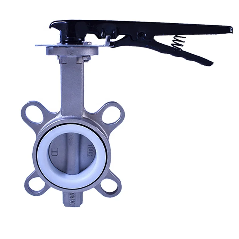 manual operated DN250 10 inch PN16 Double flange Aluminium Alloy powder butterfly valve