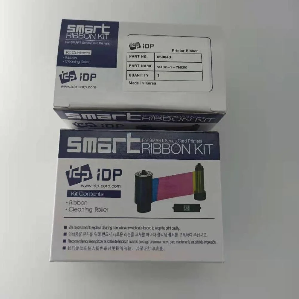 Карта принтера оригинальная лента 650643 YMCKO комплект 250 печати для IDP Smart 50S 30S карточный