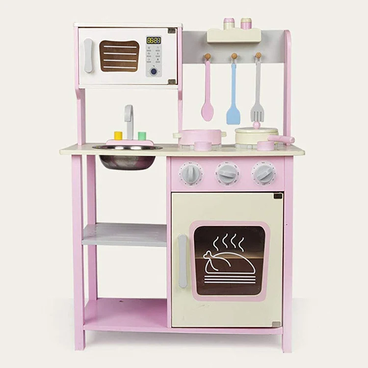 Kids Play Kitchen Set Educational Children Pretend Kitchen Boys Girls Pretend Toy Cooking Role Play Game Gift