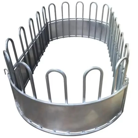 Galvanized 4 Piece Hay Feeder Rectangular Oval Bale Feeder Animal Feeders