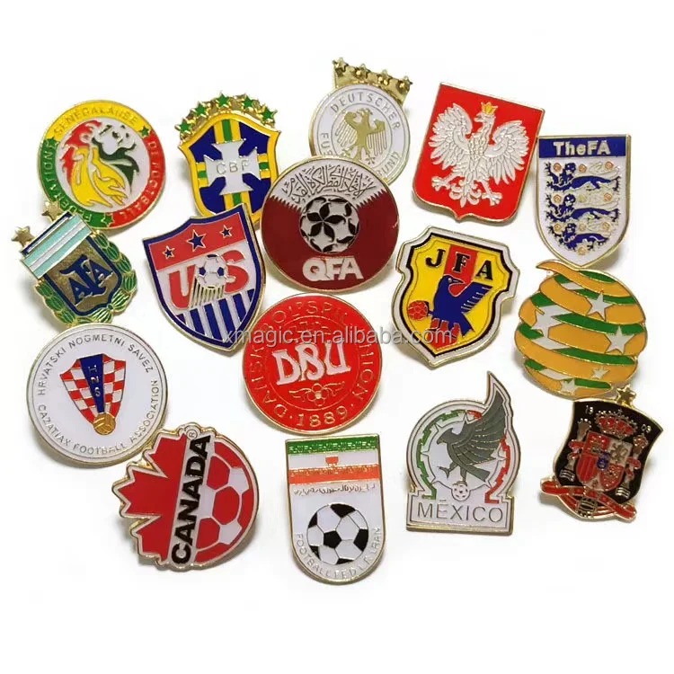 In stock 2022 World  Football  Pin Badges Whole set football team  badges football club pin badge