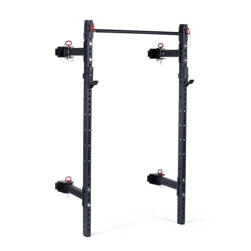 Multi Function Power Rack Cage Folding Wall Mounted Squat Rack 3x3 11-gauge Steel for Gym