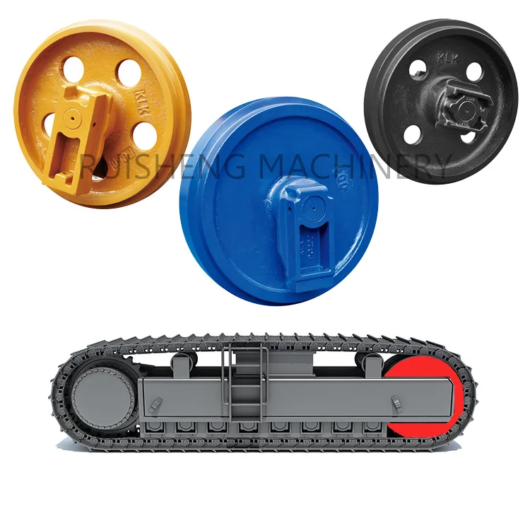 High quality excavator undercarriage parts PC270 PC300-3/5/6/7 PC350 PC350-6/7 PC360 excavator idler for komatsu