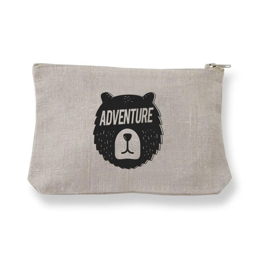 Natural White Custom Logo Linen Laundry Bag