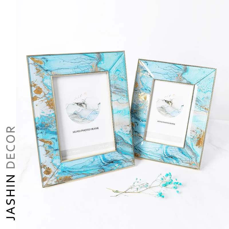 Amazon hot sale Glass photo frame Crystal photo frame  Customize Glass Cheap Photo Frame