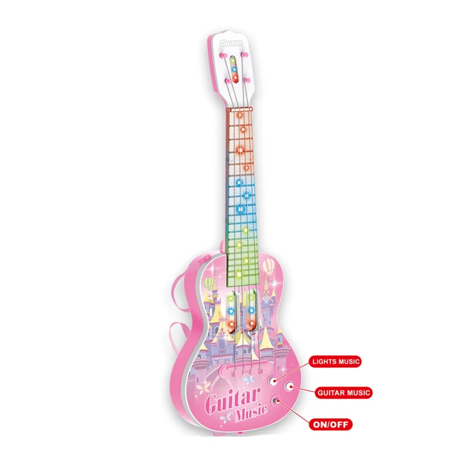 Best selling rock style toy guitar for kids with light and music