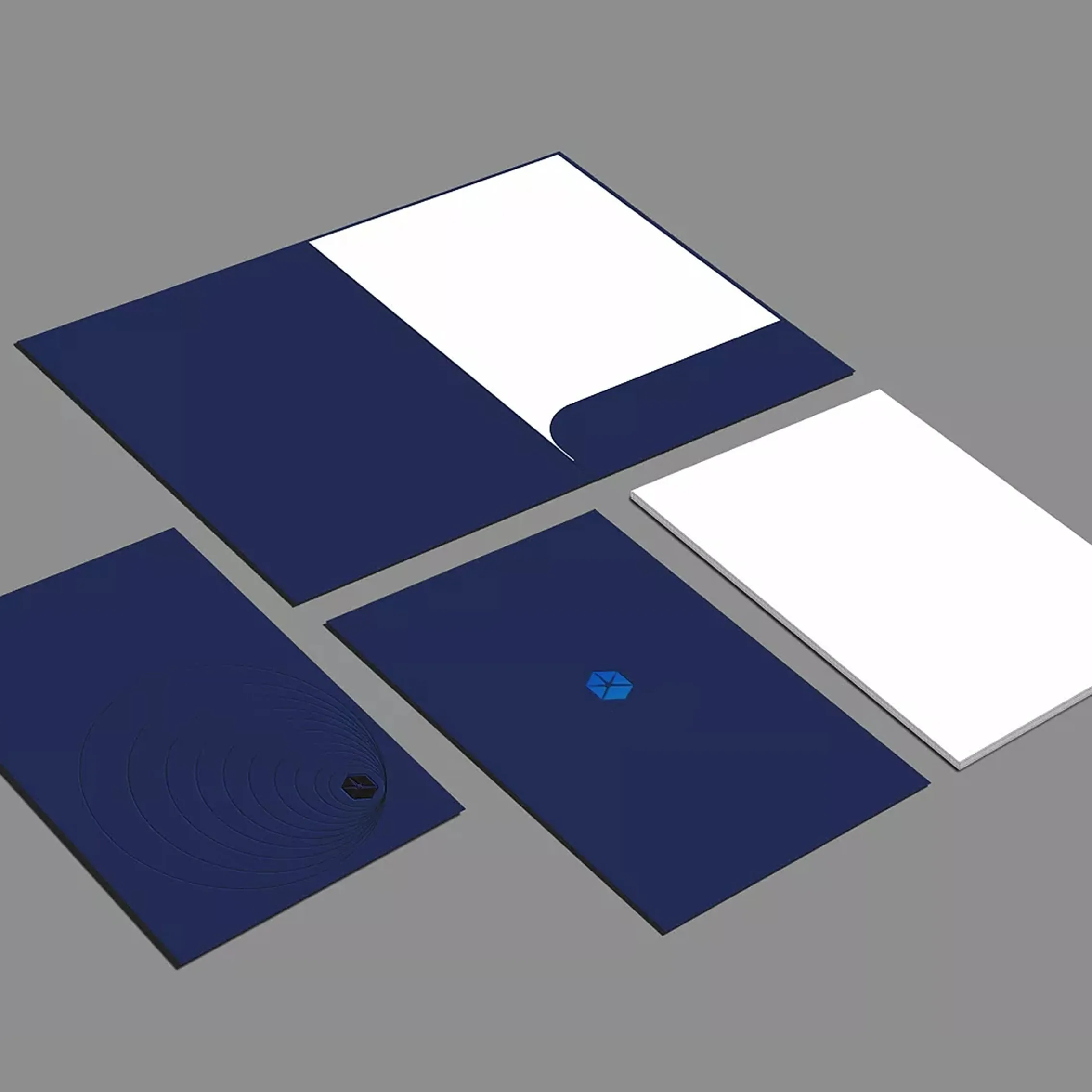 9*12' factory printing  A4 A5 Paper/Document Presentation File Folders Custom Logo for File and Business Folders with Pockets