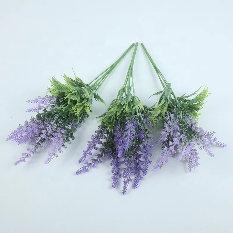 Lifelike Decoration Real Look Lavender Flower Artificial Factory Selling Purple Plastic Grass Support Inner Box + Standard XYC-E