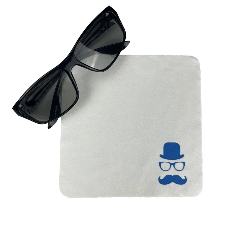 Washable Custom Printed Logo Microfiber Glasses Cleaning Cloth Lens Jewelry Eyeglasses Sunglasses Cleaning Cloth
