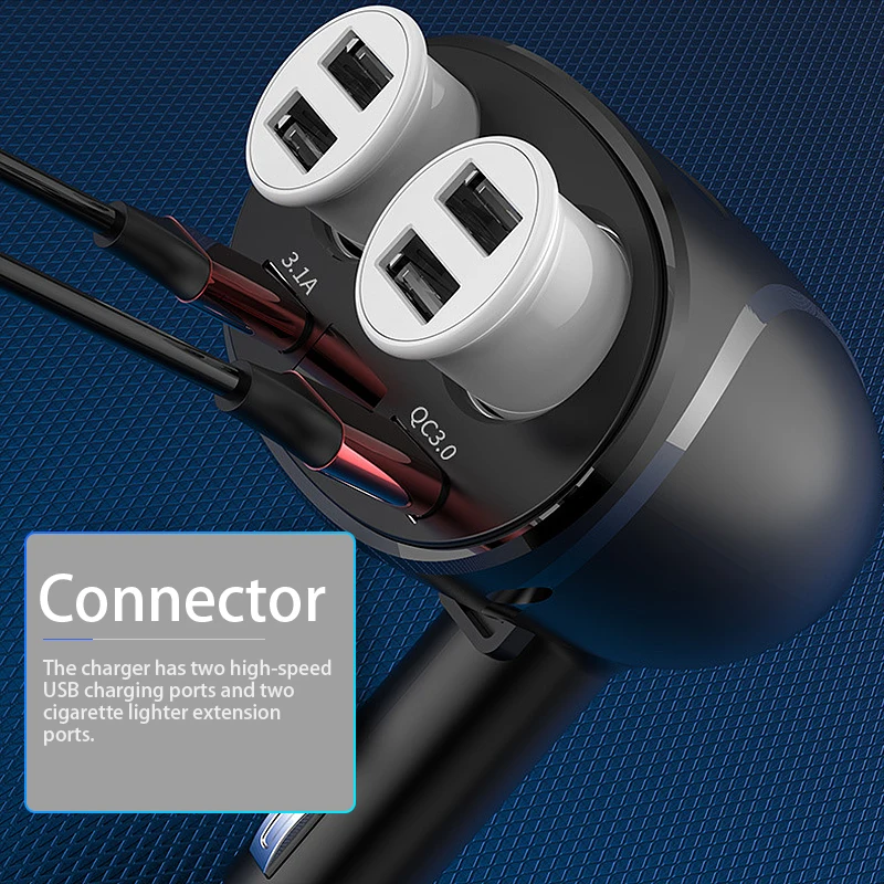 12/24v Car Cigarette Lighter Adapter Socket Splitter Plug Dual Usb Fast Charger Converter 5v/3.1a With Voltage Diagnose Display