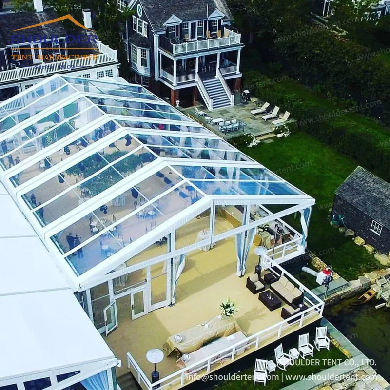 Outdoor Tent For Wedding And Celebrations Glass Wall Clear Wedding Party Tents For 200 People