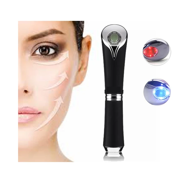
Anti aging heated sonic vibration facial eye massager with heat compress 