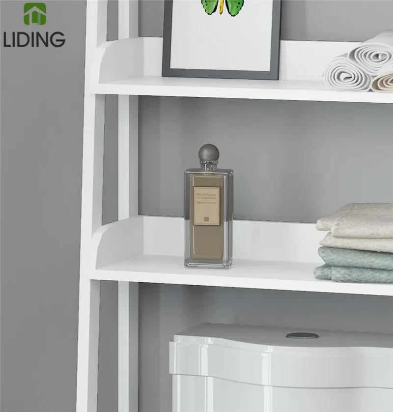 Bamboo Wooden Bathroom Storage Shelf, Over Toilet Rack Expandable Shelf Bamboo Toilet Storage Rack