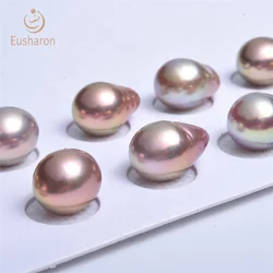 Matching Pair Chinese Freshwater Natural Cultured 2020 AAA Grade Freshwater Tear Drop Edison Metallic Pearls
