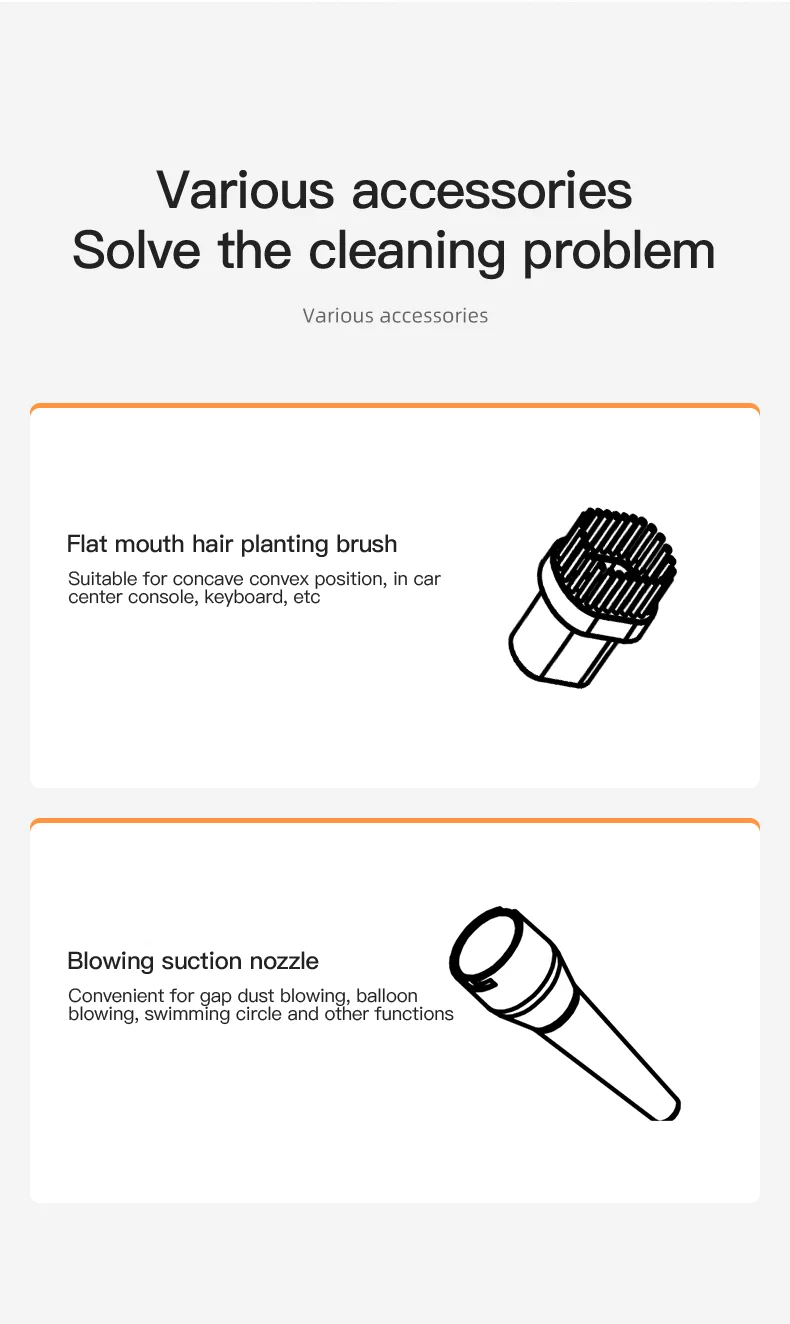 Hot Multiple Uses Wash Filter Dust Small Lightweight Wireless Car Vacuum Cleaner