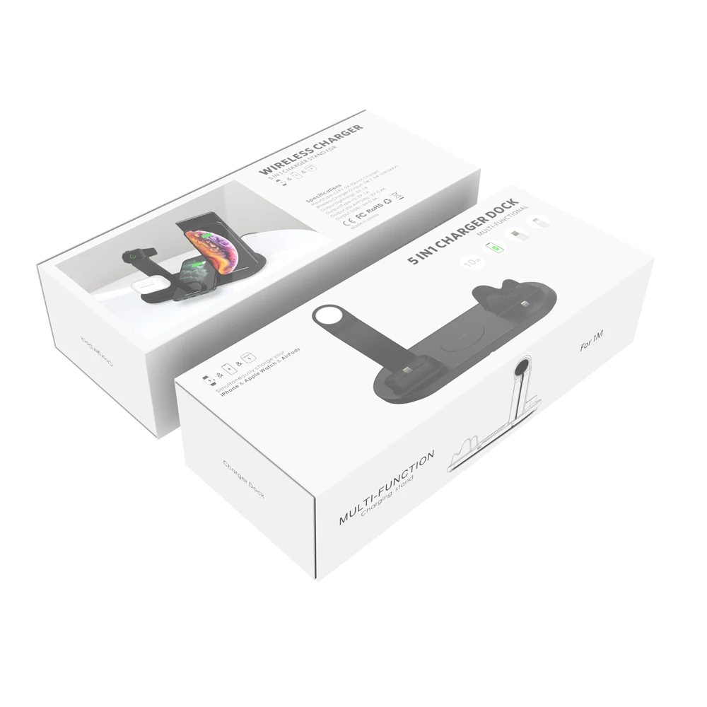 hot products top 20 amazon best sellers private label 5 in 1 multi charger station Wireless Quick Charging Fast Charger Pad