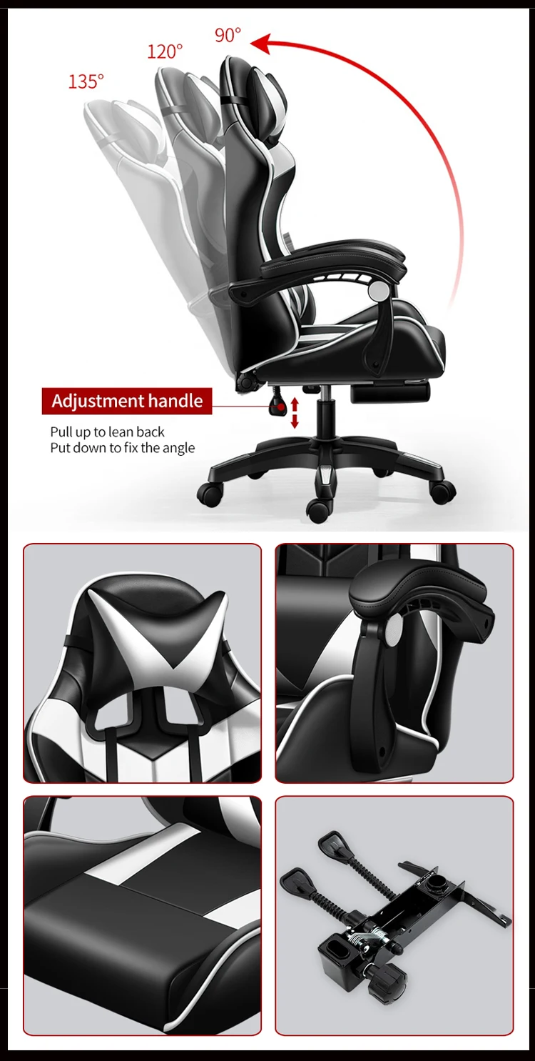 Cheap Factory Adjustable Genuine Manager PU Leather Office Respawn 2022 New Style Gaming Reclinering Silla Gamer RGB Chair