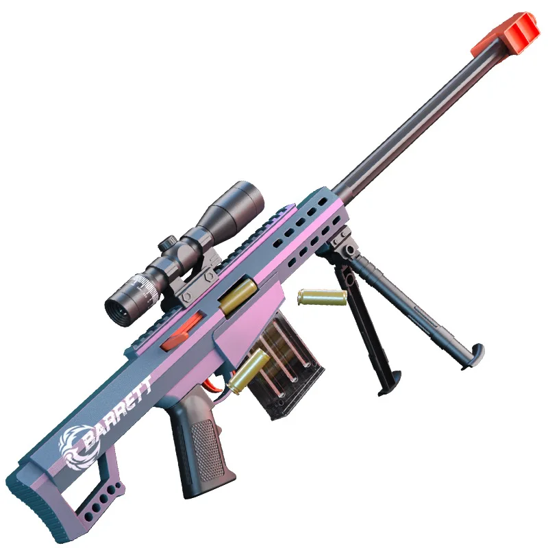 Toy Gun Sniper Barret bb gun With Rubber Foam Bullets Guns Boys Soft Bullet Machine Snipers Children compressed air sniper
