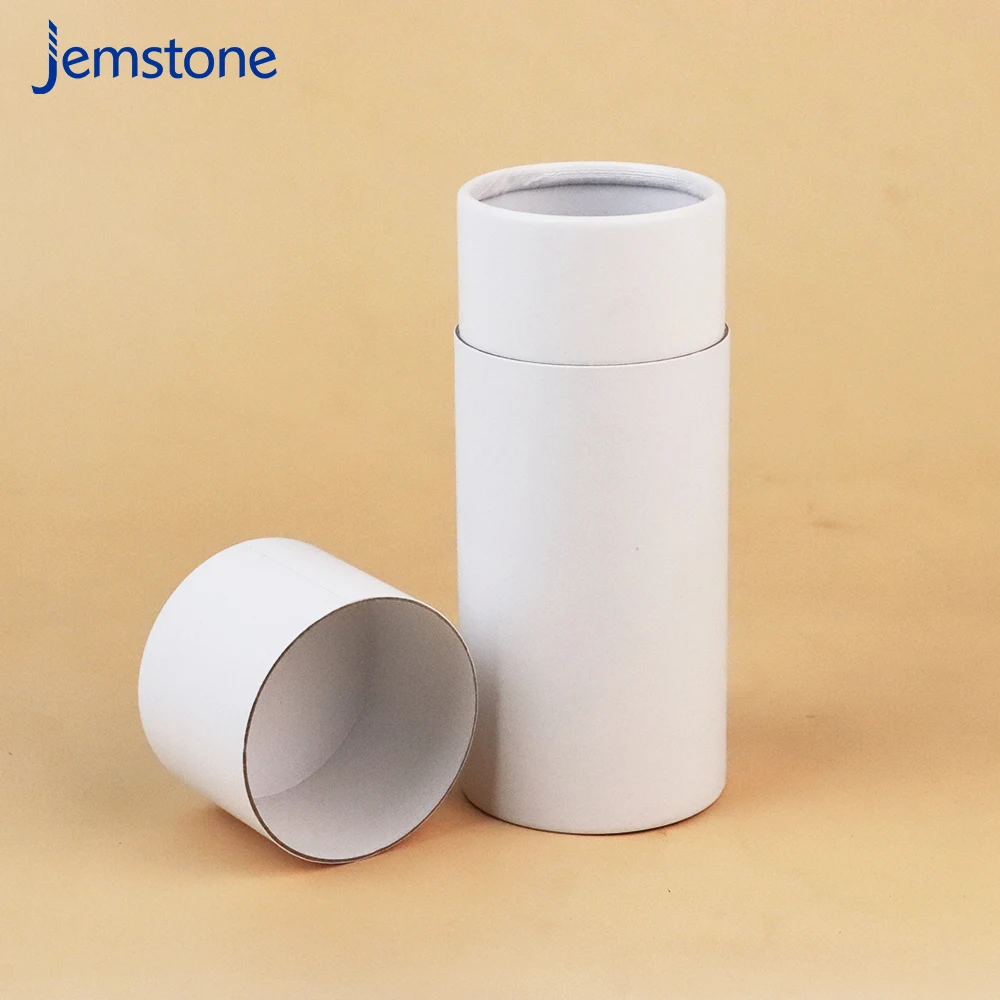 High Quality Custom Printed Stock White Kraft Paper Tube Cylinder Packaging Cosmetic Paper Jar