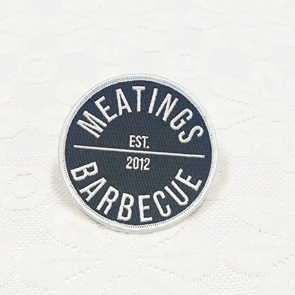 Lovely Cartoon Smiling Bread Design Self-Adhesive Embroidery Patch with Twill Cloth for Jeans Bags Jackets